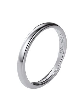 SILVERCUTE 925 Sterling Silver Classic Adjustable Stackable Ring Band